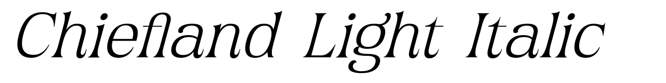 Chiefland Light Italic